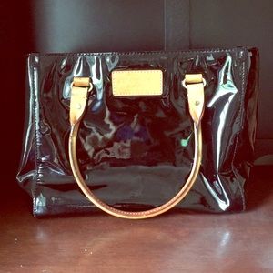 Kate Spade black patent leather handbag